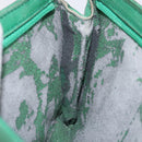 CHANEL Matelasse Pouch Leather Green Gold CC Auth MX240-12