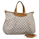LOUIS VUITTON Damier Azur Siracusa GM Shoulder Bag N41111 LV Auth MX250-1