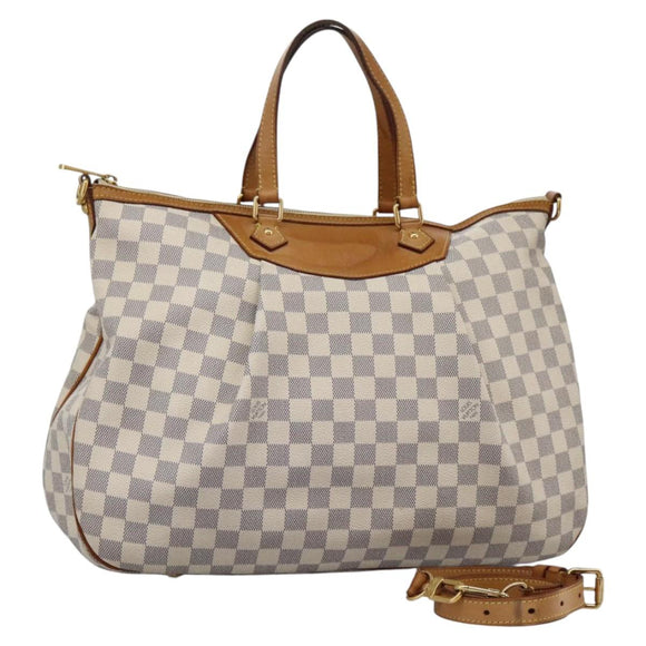 LOUIS VUITTON Damier Azur Siracusa GM Shoulder Bag N41111 LV Auth MX250