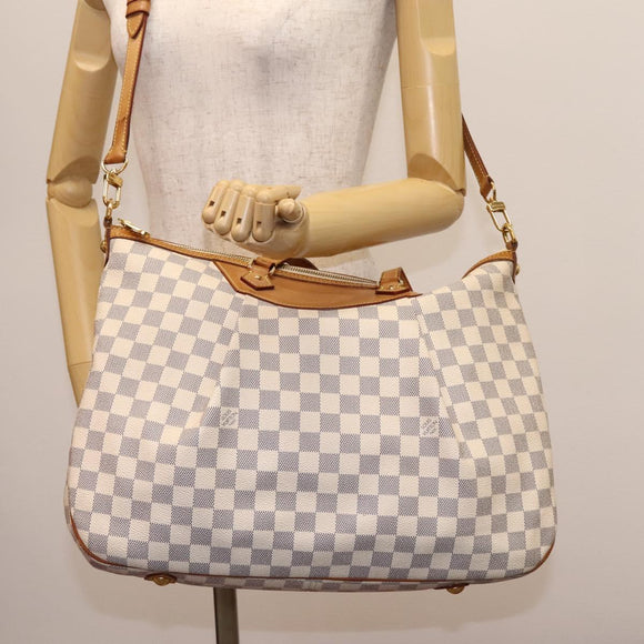 LOUIS VUITTON Damier Azur Siracusa GM Shoulder Bag N41111 LV Auth MX250