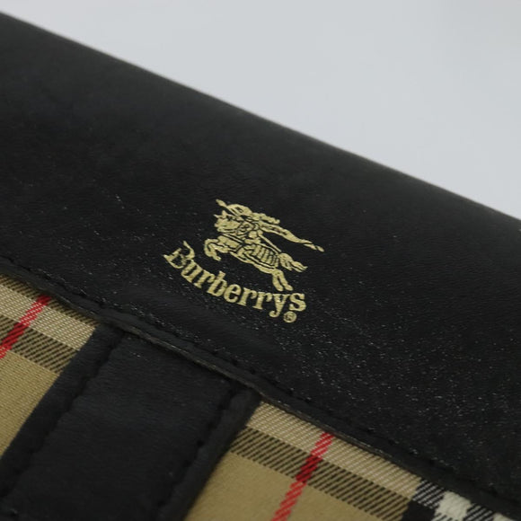 Burberrys Nova Check Shoulder Bag Canvas Beige Gold Auth MX256