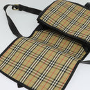 Burberrys Nova Check Shoulder Bag Canvas Beige Gold Auth MX256-10