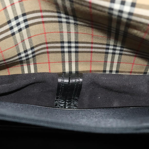 Burberrys Nova Check Shoulder Bag Canvas Beige Gold Auth MX256