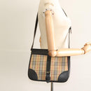 Burberrys Nova Check Shoulder Bag Canvas Beige Gold Auth MX256-21