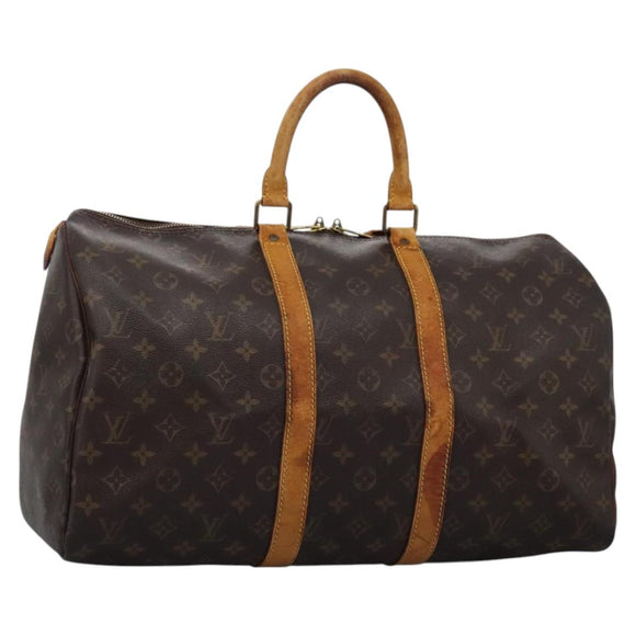 LOUIS VUITTON Monogram Keepall 45 Boston Bag M41428 LV Auth MX259