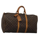 LOUIS VUITTON Monogram Keepall 55 Boston Bag M41424 LV Auth MX261-1