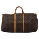 LOUIS VUITTON Monogram Keepall 55 Boston Bag M41424 LV Auth MX261-2