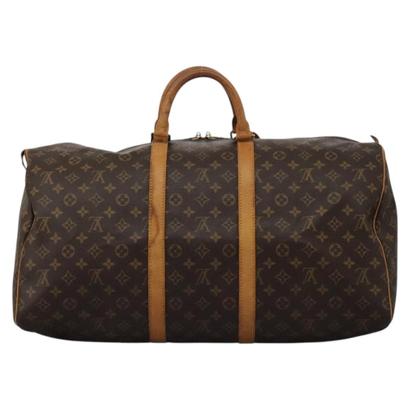 LOUIS VUITTON Monogram Keepall 55 Boston Bag M41424 LV Auth MX261