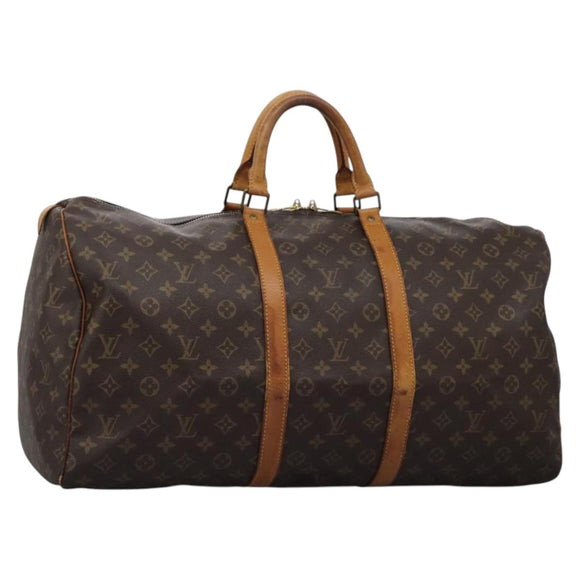 LOUIS VUITTON Monogram Keepall 55 Boston Bag M41424 LV Auth MX262