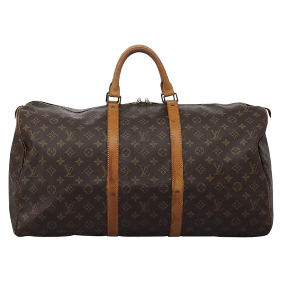 LOUIS VUITTON Monogram Keepall 55 Boston Bag M41424 LV Auth MX262
