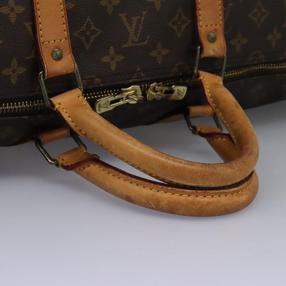LOUIS VUITTON Monogram Keepall 55 Boston Bag M41424 LV Auth MX262