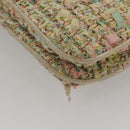 CHANEL Chain Shoulder Bag tweed Pink CC Auth MX268-13