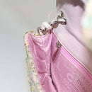 CHANEL Chain Shoulder Bag tweed Pink CC Auth MX268-21