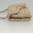 CHANEL Chain Shoulder Bag tweed Pink CC Auth MX268-5
