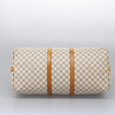 LOUIS VUITTON Damier Azur Keepall Bandouliere 55 Boston Bag N41429 Auth MX269-5