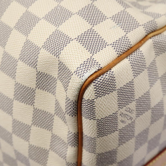 LOUIS VUITTON Damier Azur Keepall Bandouliere 55 Boston Bag N41429 Auth MX269