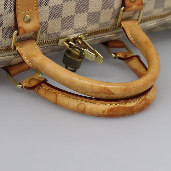 LOUIS VUITTON Damier Azur Keepall Bandouliere 55 Boston Bag N41429 Auth MX269