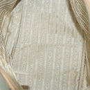 PRADA Hand Bag Canvas Beige Silver Auth MX276-11