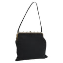 Miu Miu Shoulder Bag Leather Black Gold Auth MX290-1