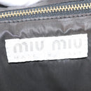 Miu Miu Shoulder Bag Leather Black Gold Auth MX290-18