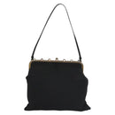 Miu Miu Shoulder Bag Leather Black Gold Auth MX290-13