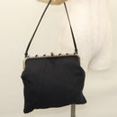 Miu Miu Shoulder Bag Leather Black Gold Auth MX290-23