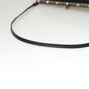 Miu Miu Shoulder Bag Leather Black Gold Auth MX290-7