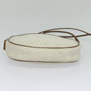Christian Dior Honeycomb Canvas Shoulder Bag PVC White Auth MX307-5