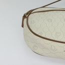 Christian Dior Honeycomb Canvas Shoulder Bag PVC White Auth MX307-14