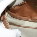 Christian Dior Honeycomb Canvas Shoulder Bag PVC White Auth MX307-18