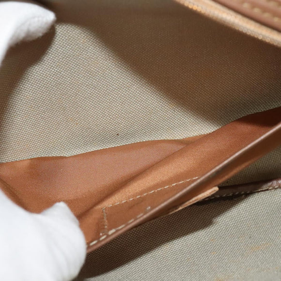 Christian Dior Honeycomb Canvas Shoulder Bag PVC White Auth MX307