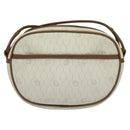 Christian Dior Honeycomb Canvas Shoulder Bag PVC White Auth MX307-13