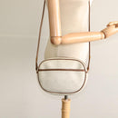 Christian Dior Honeycomb Canvas Shoulder Bag PVC White Auth MX307-20