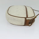 Christian Dior Honeycomb Canvas Shoulder Bag PVC White Auth MX307-4