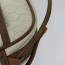 Christian Dior Honeycomb Canvas Shoulder Bag PVC White Auth MX307-9