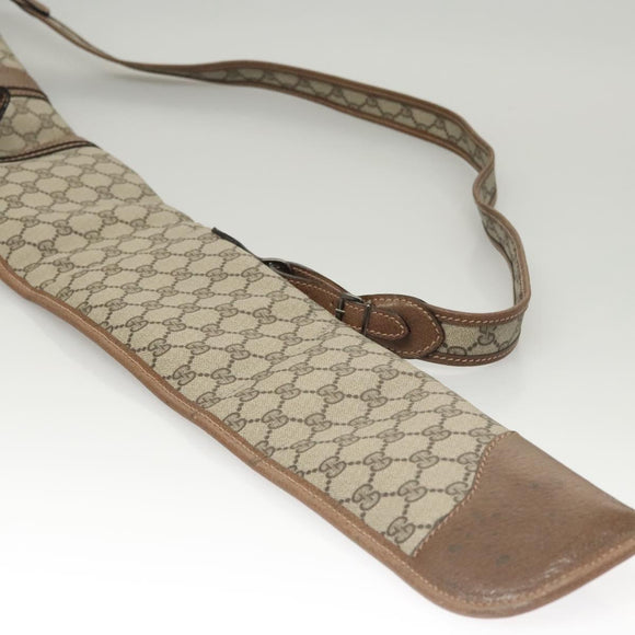 GUCCI GG Supreme GunSlip PVC Beige Auth MX319