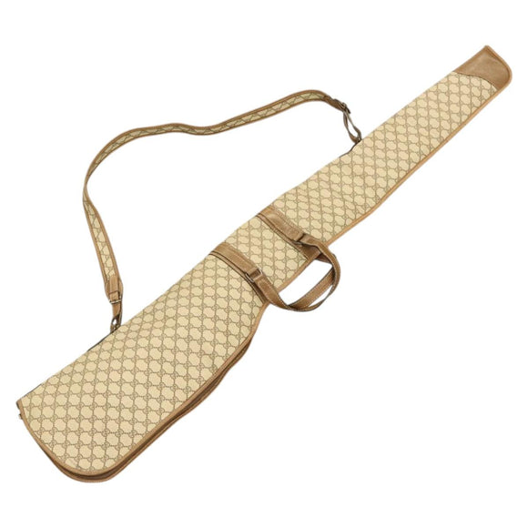 GUCCI GG Supreme GunSlip PVC Beige Auth MX319