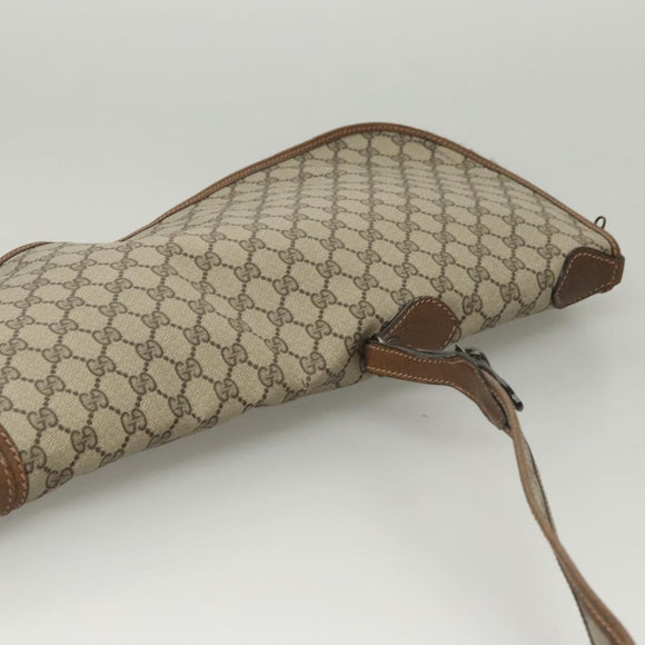 GUCCI GG Supreme GunSlip PVC Beige Auth MX319