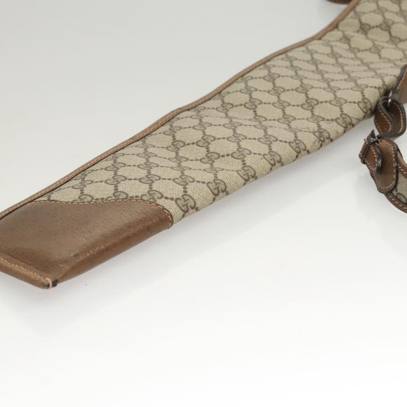 GUCCI GG Supreme GunSlip PVC Beige Auth MX319