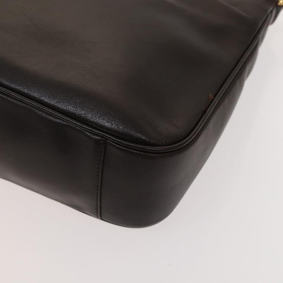 GUCCI Bamboo Shoulder Bag Leather 2way Brown Gold 001 3444 1638 Auth MX324