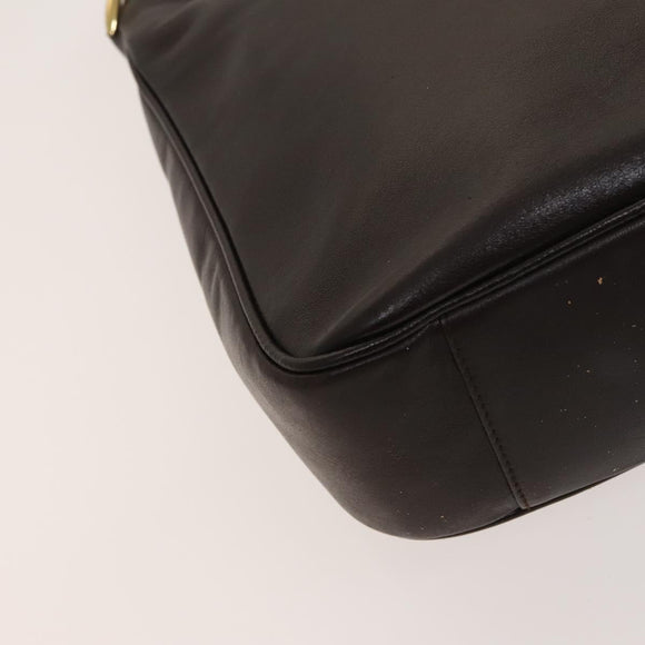 GUCCI Bamboo Shoulder Bag Leather 2way Brown Gold 001 3444 1638 Auth MX324