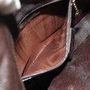 GUCCI Bamboo Shoulder Bag Leather 2way Brown Gold 001 3444 1638 Auth MX324-11