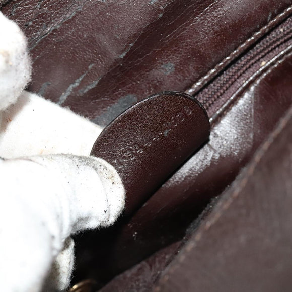 GUCCI Bamboo Shoulder Bag Leather 2way Brown Gold 001 3444 1638 Auth MX324