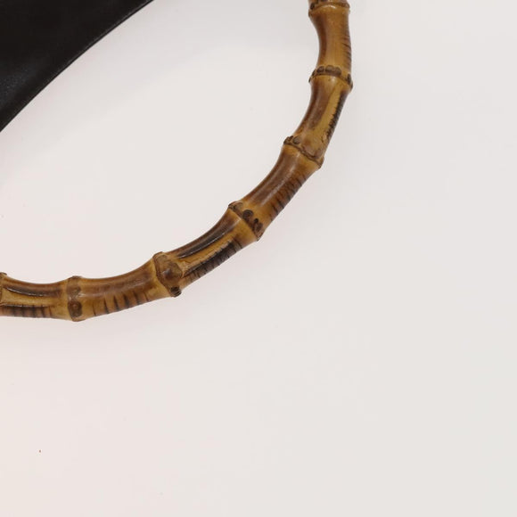 GUCCI Bamboo Shoulder Bag Leather 2way Brown Gold 001 3444 1638 Auth MX324