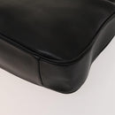 GUCCI Bamboo Shoulder Bag Leather 2way Black Gold 001 1577 Auth MX325-9