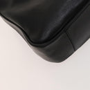 GUCCI Bamboo Shoulder Bag Leather 2way Black Gold 001 1577 Auth MX325-16