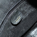 GUCCI Bamboo Shoulder Bag Leather 2way Black Gold 001 1577 Auth MX325-17