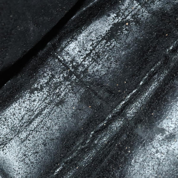 GUCCI Bamboo Shoulder Bag Leather 2way Black Gold 001 1577 Auth MX325