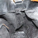 GUCCI Bamboo Shoulder Bag Leather 2way Black Gold 001 1577 Auth MX325-18