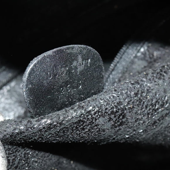 GUCCI Bamboo Shoulder Bag Leather 2way Black Gold 001 1577 Auth MX325